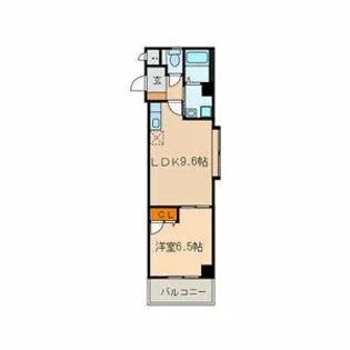 GAUDIシンエイ【5階】の間取り