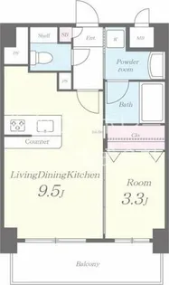 ペリドット長居公園【3階】の間取り