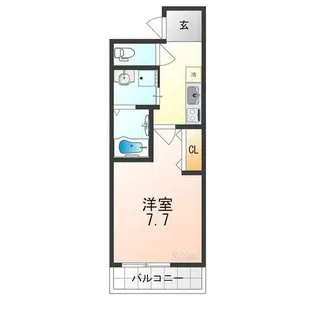 フジパレス住吉遠里小野Ⅱ番館【2階】の間取り