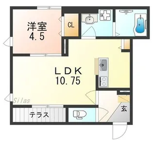 コージーフラット【1階】の間取り