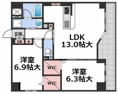 ガーデンコート烏ヶ辻【3階】の間取り