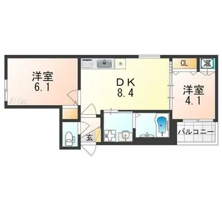 Est Parca【1階】の間取り