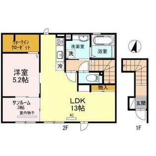 ルミエール メゾン【2階】の間取り