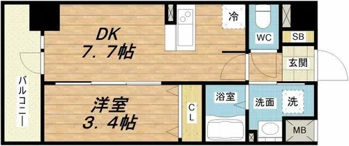 大阪難波Noah【2階】の間取り