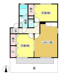 フロイデンハイムB【1階】の間取り