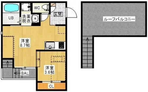 Grandtic堀田【2階】の間取り