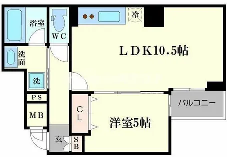アルデールトモ北堀江【6階】の間取り