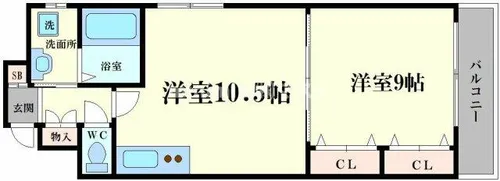ロイヤルヒルⅠ【5階】の間取り
