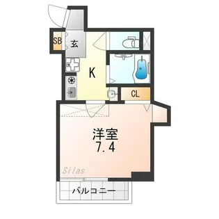 KDXレジデンス西院【7階】の間取り