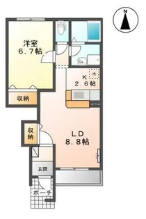 グランベルI【1階】の間取り