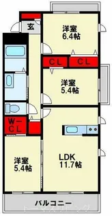 MAST中井 A棟【2階】の間取り