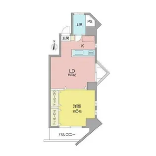 リバーサイドJ1【5階】の間取り