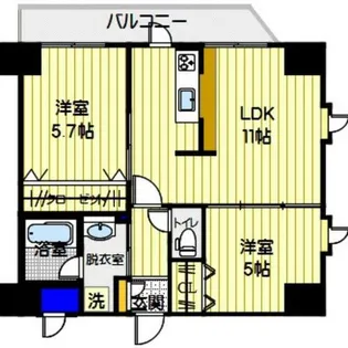 セントラル六本松【603号室】の間取り