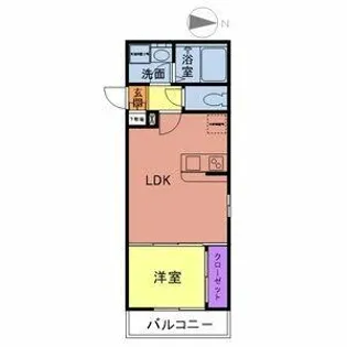 AK22土古町【2階】の間取り