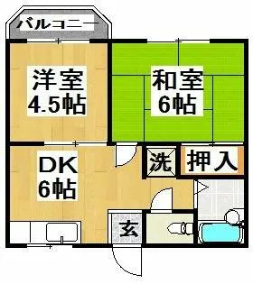 ガーデンハイツさやま【2階】の間取り