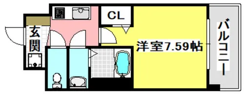 ロイス茨木奈良町【4階】の間取り