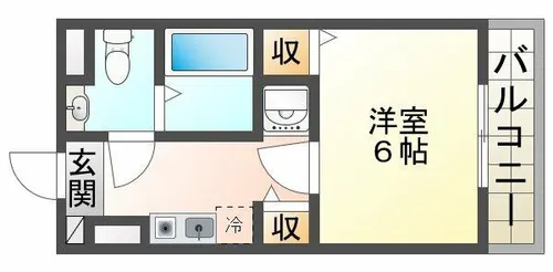 リバーサイド樫の木【3階】の間取り