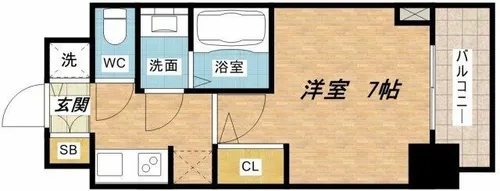 サムティ難波VIVO【11階】の間取り