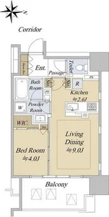 シティハウス名駅那古野【3階】の間取り