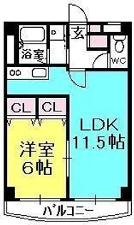 福寿荘弐番館【201号室】の間取り