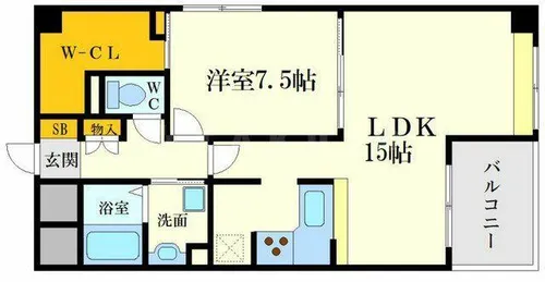 CASSIA江坂【5階】の間取り