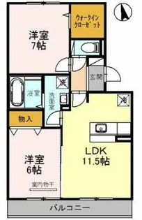 サニープレイス塩屋台【2階】の間取り