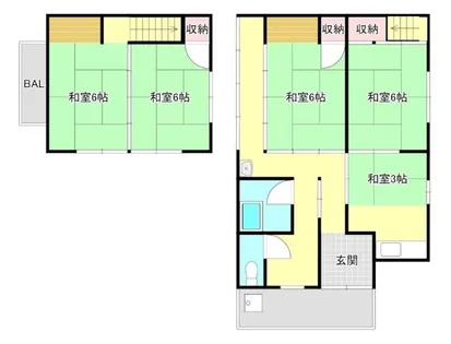滋賀県大津市瀬田1丁目【一戸建】の間取り