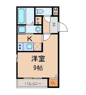 グランコンフォール米野Ⅱ【2階】の間取り