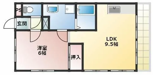 明神マンション1号【303号室】の間取り