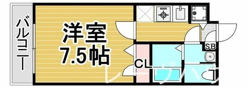 福岡県福岡市中央区六本松3丁目【マンション】の間取り
