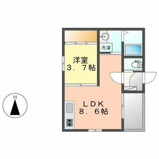ハーモニーテラス上小田井Ⅱ【3階】の間取り