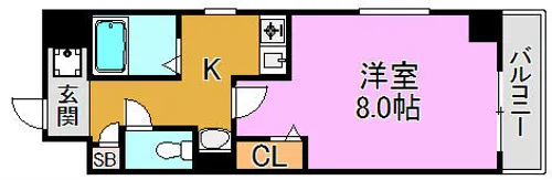 M’プラザ高井田【8階】の間取り