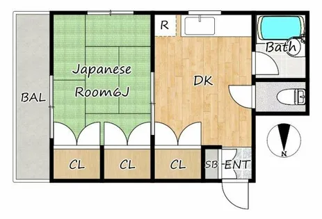 ハイツ高倉【5階】の間取り