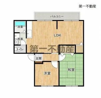 カサベルデ南山Ⅰ JR加古川線【105号室】の間取り