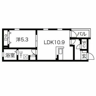 DEVELD荒中【1階】の間取り
