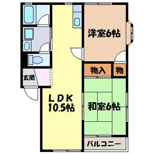 メゾン汐路 PARTⅡ【2階】の間取り