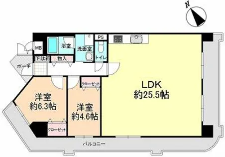アンビエント金剛東ガーデンコート【3階】の間取り