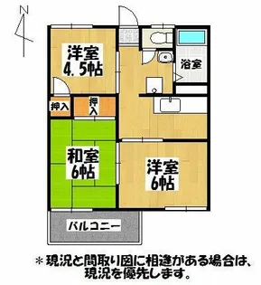 田園コーポ【22号室】の間取り