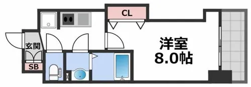 Luxe都島Ⅲ【7階】の間取り