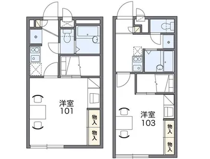 レオパレスカルカソンヌ【203号室】の間取り