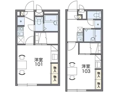 レオパレスカルカソンヌ【203号室】の間取り