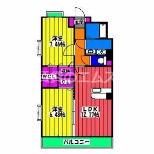 ソルモンテはかた【8階】の間取り