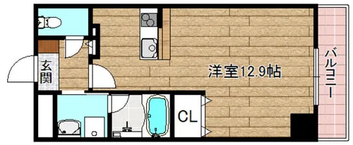 ラフィーエ高槻【502号室】の間取り