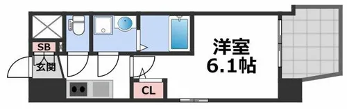 1Kの間取り画像