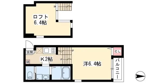 エデン【203号室】の間取り
