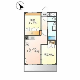 レジデンスAi【3階】の間取り