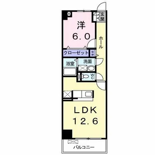プラシード・アルバ【302号室】の間取り