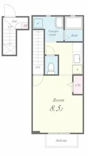ユニベール神戸【2階】の間取り