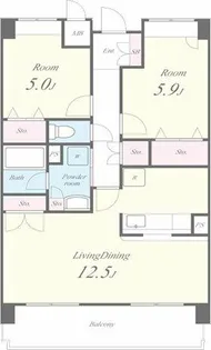 ハーヴェスト今川2番館【3階】の間取り