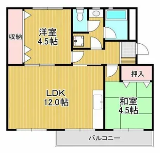 公団狭山住宅26号棟【1階】の間取り